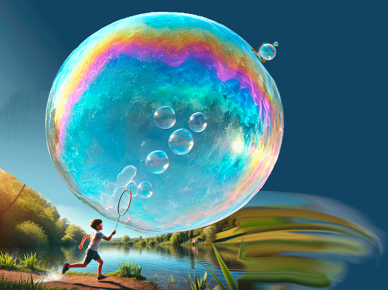 Blowing Bubbles at the Edge of the Universe