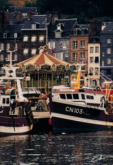 Honfleur Watercolor  - Original art by David Crellen