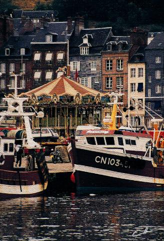 Honfleur Watercolor  - Original art by David Crellen